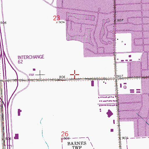 Topographic Map of Doctor James W Carlson Library, ND