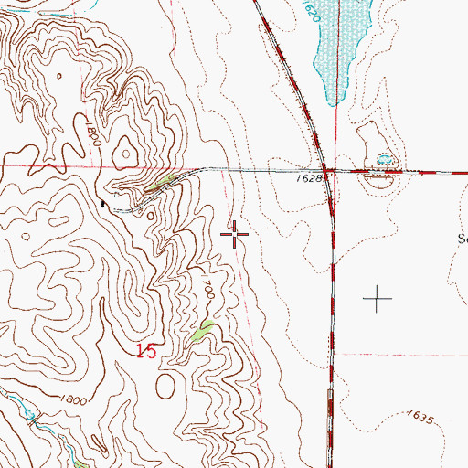 Topographic Map of Sitting Bull College Library, ND