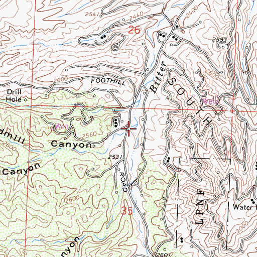 Topographic Map of Windmill Canyon, CA