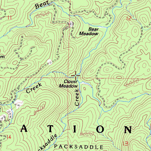 Topographic Map of Windy Creek, CA