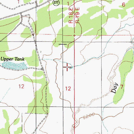 Topographic Map of Upper Tank, AZ