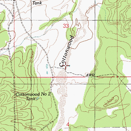 Topographic Map of Pitt Tank, AZ
