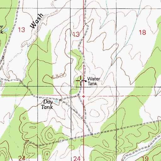 Topographic Map of Number Four Trick Tank, AZ