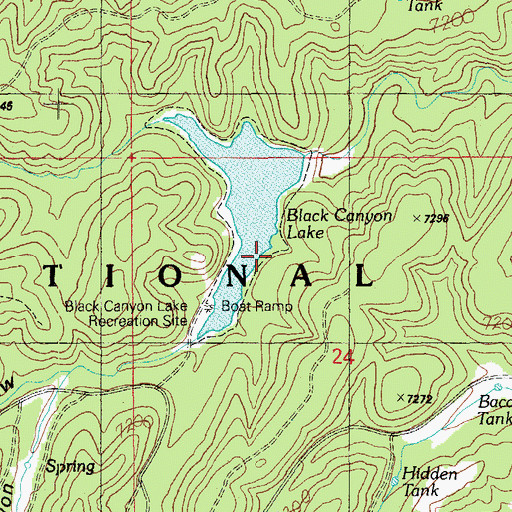 Topographic Map of Rock Bluff Trail, AZ