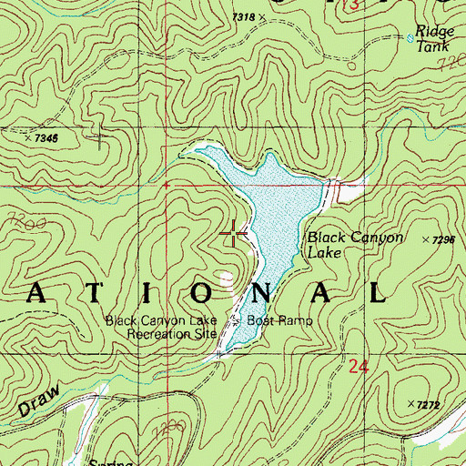 Topographic Map of Three Oak Trail, AZ