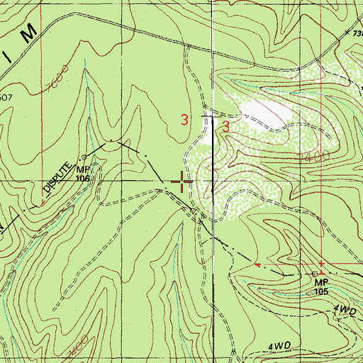 Topographic Map of West Buckskin Trail, AZ