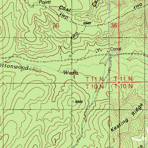 Topographic Map of Phelps Tank, AZ