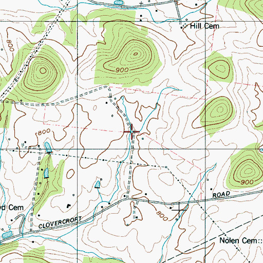 Topographic Map of German Branch, TN