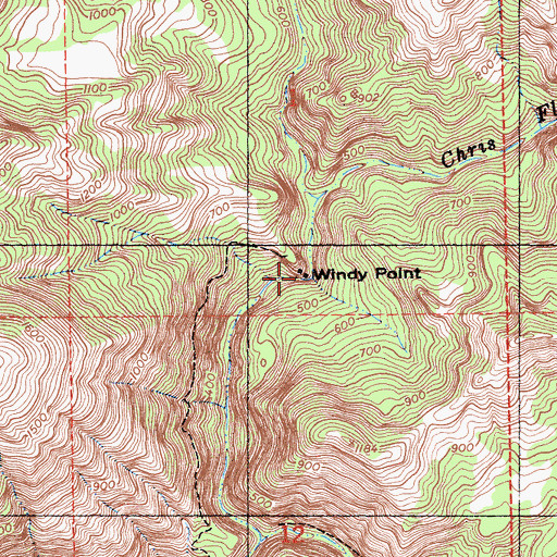 Topographic Map of Windy Point, CA