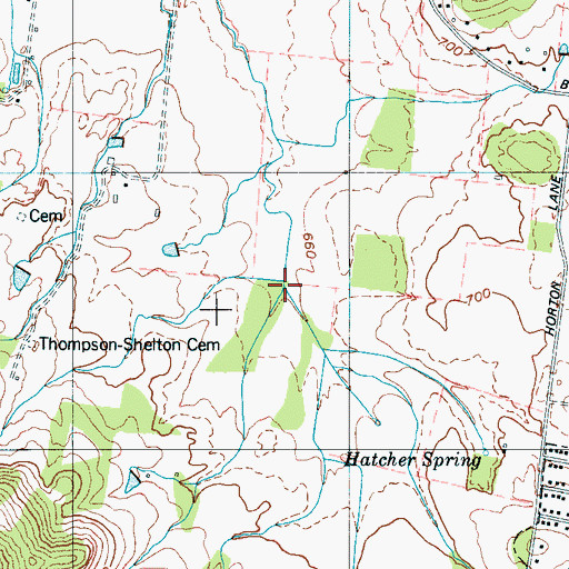 Topographic Map of Guffee Branch, TN