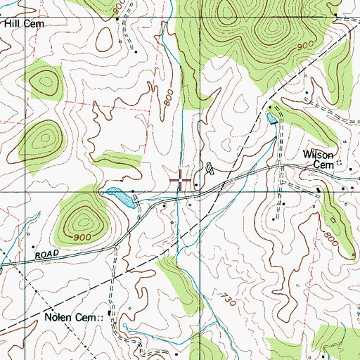 Topographic Map of McKays Branch, TN