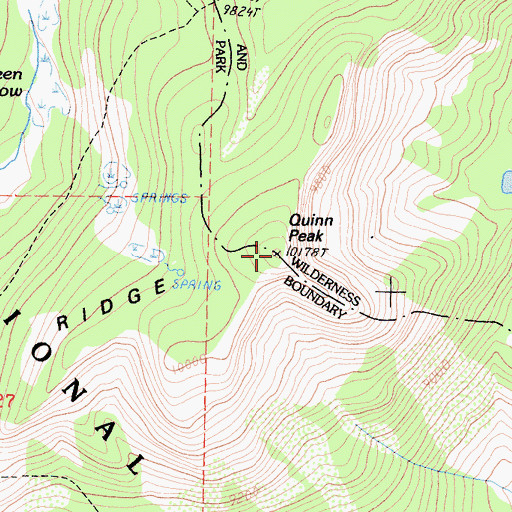 Topographic Map of Windy Ridge, CA