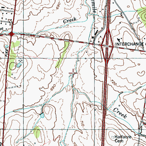 Topographic Map of Edgmon Branch, TN