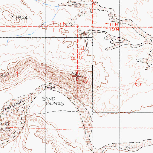 Topographic Map of Buwalda Ridge, CA