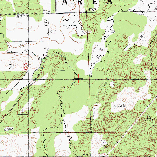 Topographic Map of Tyden Creek, MI