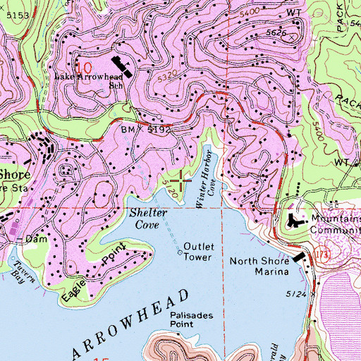 Topographic Map of Winter Harbor Cove, CA