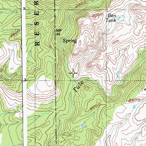 Topographic Map of Cement Tank, AZ