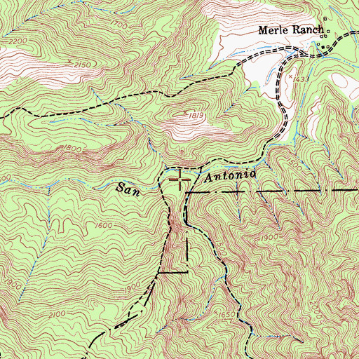 Topographic Map of Wizard Gulch, CA