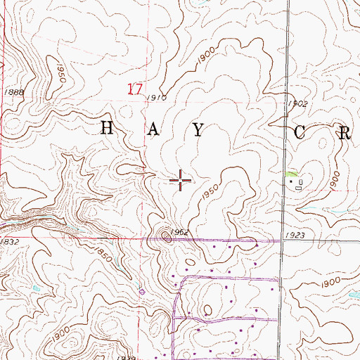 Topographic Map of Horizon Middle School, ND