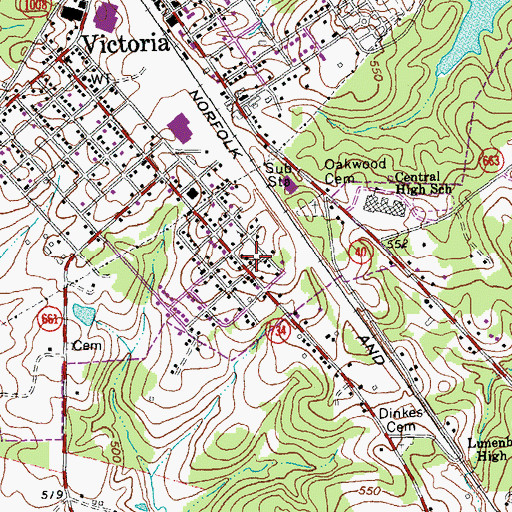 Topographic Map of Gilfield Reformed Zion Union Apostolic Church, VA