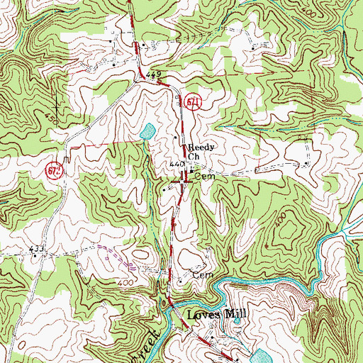 Topographic Map of Bethlehem Reformed Zion Union Apostolic Church, VA