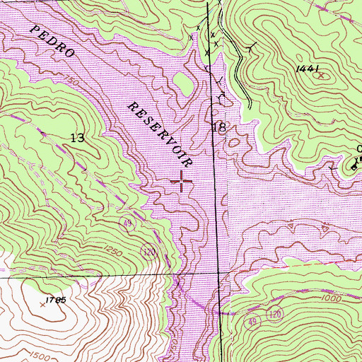 Topographic Map of Woods Creek, CA