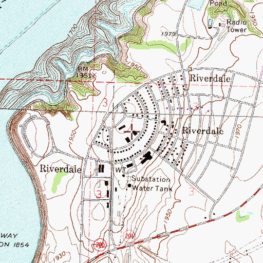 Topographic Map of McLean Mercer Regional Library, ND