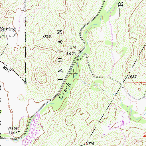 Topographic Map of Wright Canyon, CA