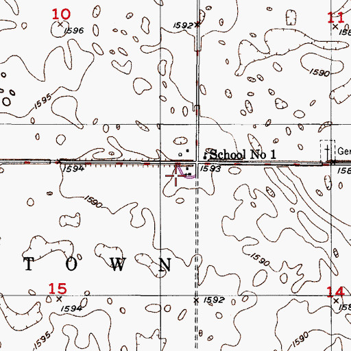 Topographic Map of Germantown Rest Area, ND