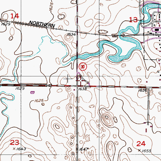 Topographic Map of Sykeston Rest Area, ND