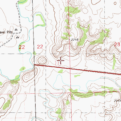 Topographic Map of White Earth Rest Area, ND
