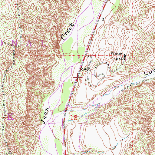 Topographic Map of Youth Conservation Camp, CA