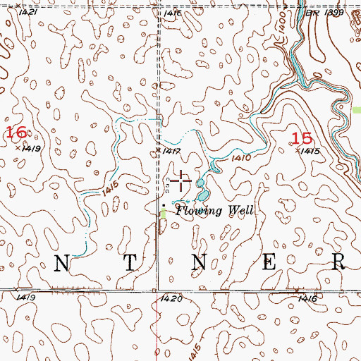 Topographic Map of Maple River Colony, ND