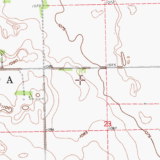 Topographic Map of Sundale Colony, ND