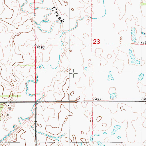 Topographic Map of Willowbank Colony, ND