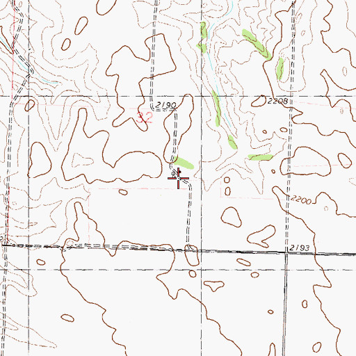 Topographic Map of Wollman Ranch Colony, ND
