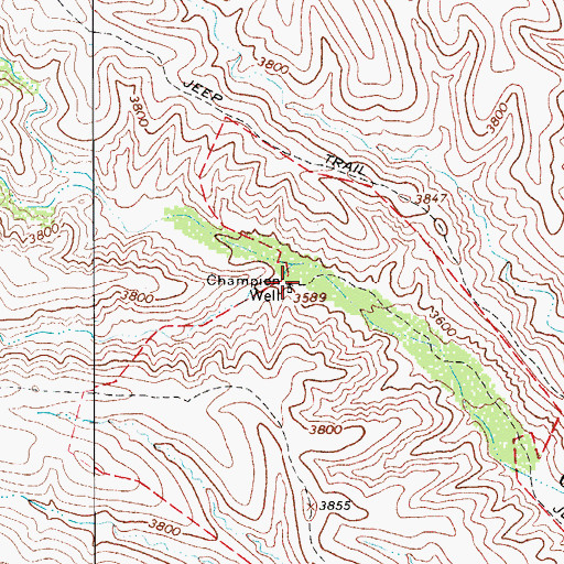 Topographic Map of Champion Well, AZ