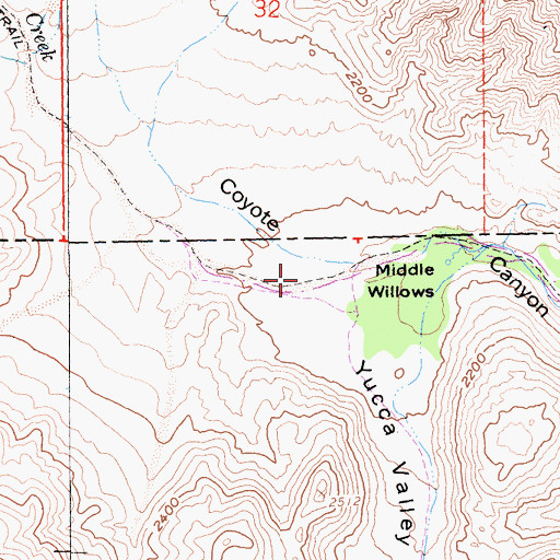 Topographic Map of Yucca Valley, CA