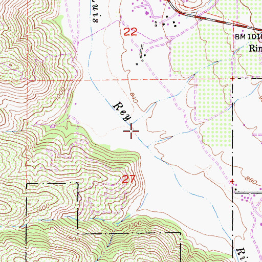 Topographic Map of Yuima Creek, CA