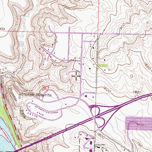 Topographic Map of Bismarck Fire Department Station 3, ND