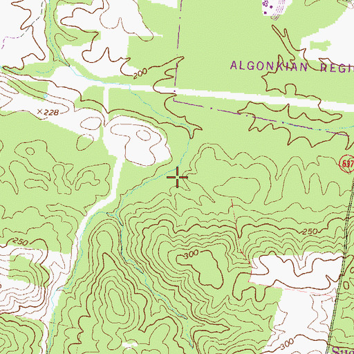 Topographic Map of Algonkian District, VA