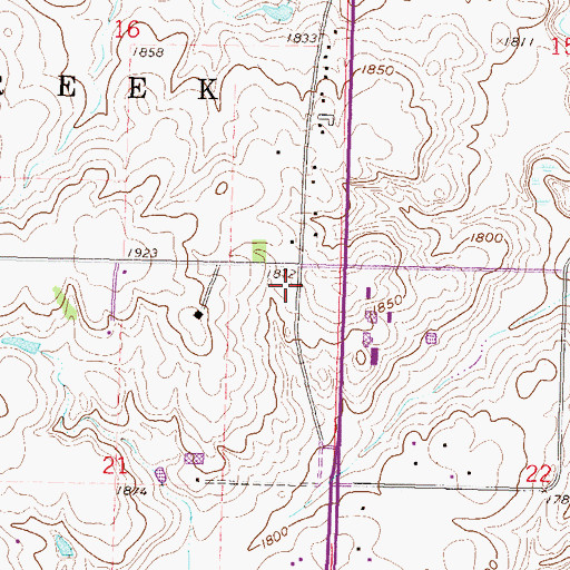 Topographic Map of Bismarck Fire Department Station 5, ND