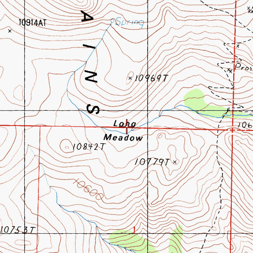 Topographic Map of Long Meadow, CA