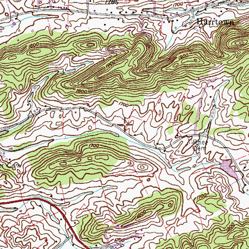 Topographic Map of Anderson Family Cemetery, TN