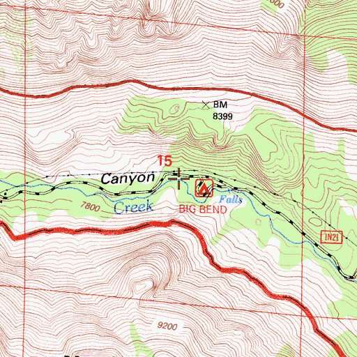 Topographic Map of Ellery Lake Campground, CA