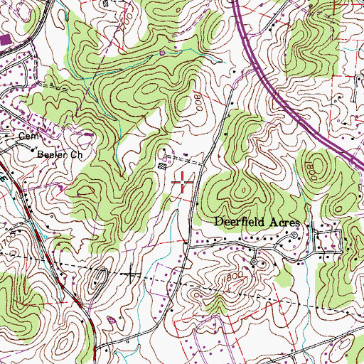 Topographic Map of Eastern Heights Presbyterian Church Cemetery, TN
