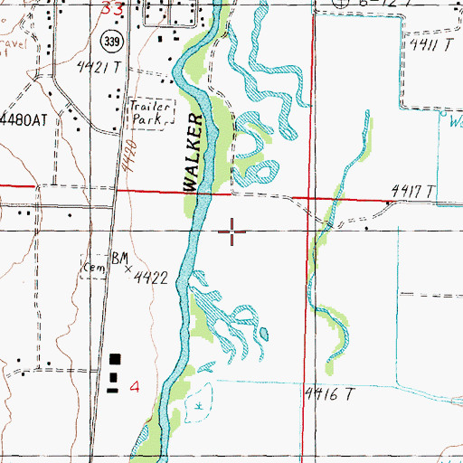 Topographic Map of Aspen Campground, CA
