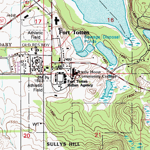 Topographic Map of Natural Resource Building, ND