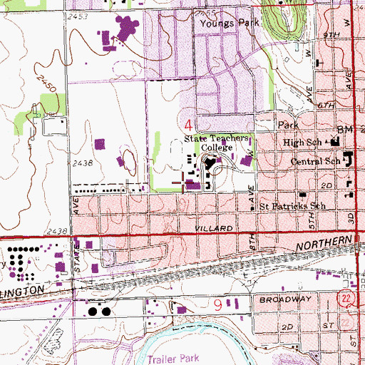 Topographic Map of Wienbergen Hall, ND