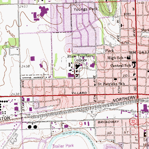 Topographic Map of Klinefelter Hall, ND